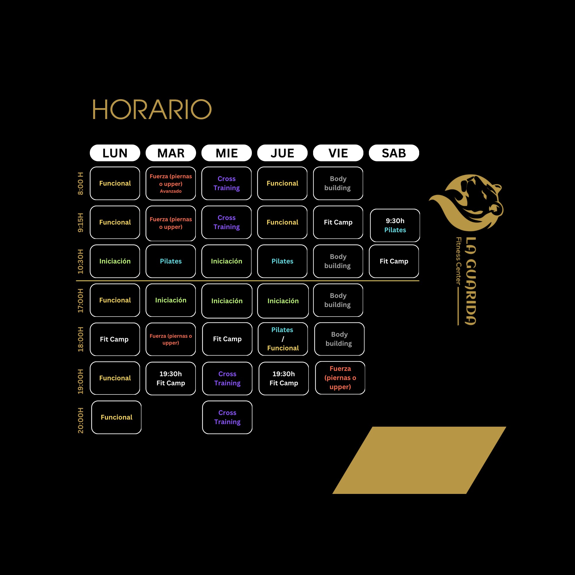 horarios de la guarida